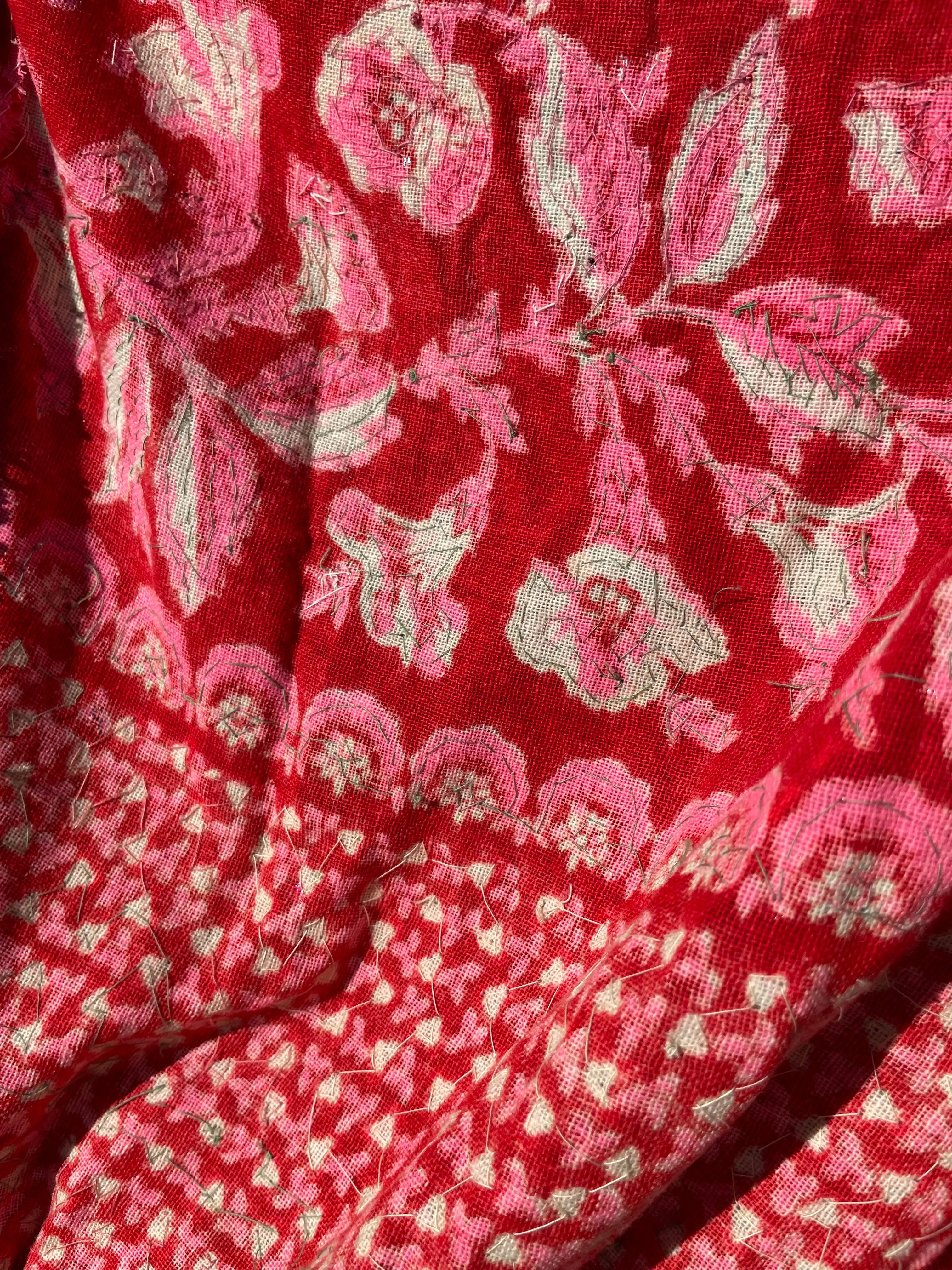 1930s Hand Made Floral Embellished Densely Sequined Skirt