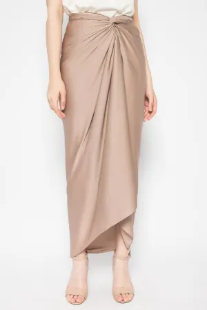 Aisyah Lilit Skirt in Dark Nude