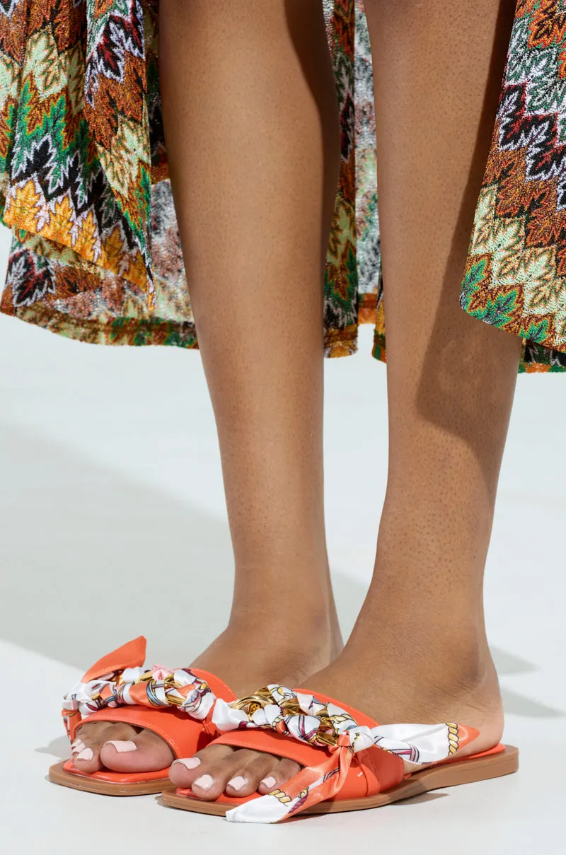 AKIRA LORCAN ORANGE SANDAL