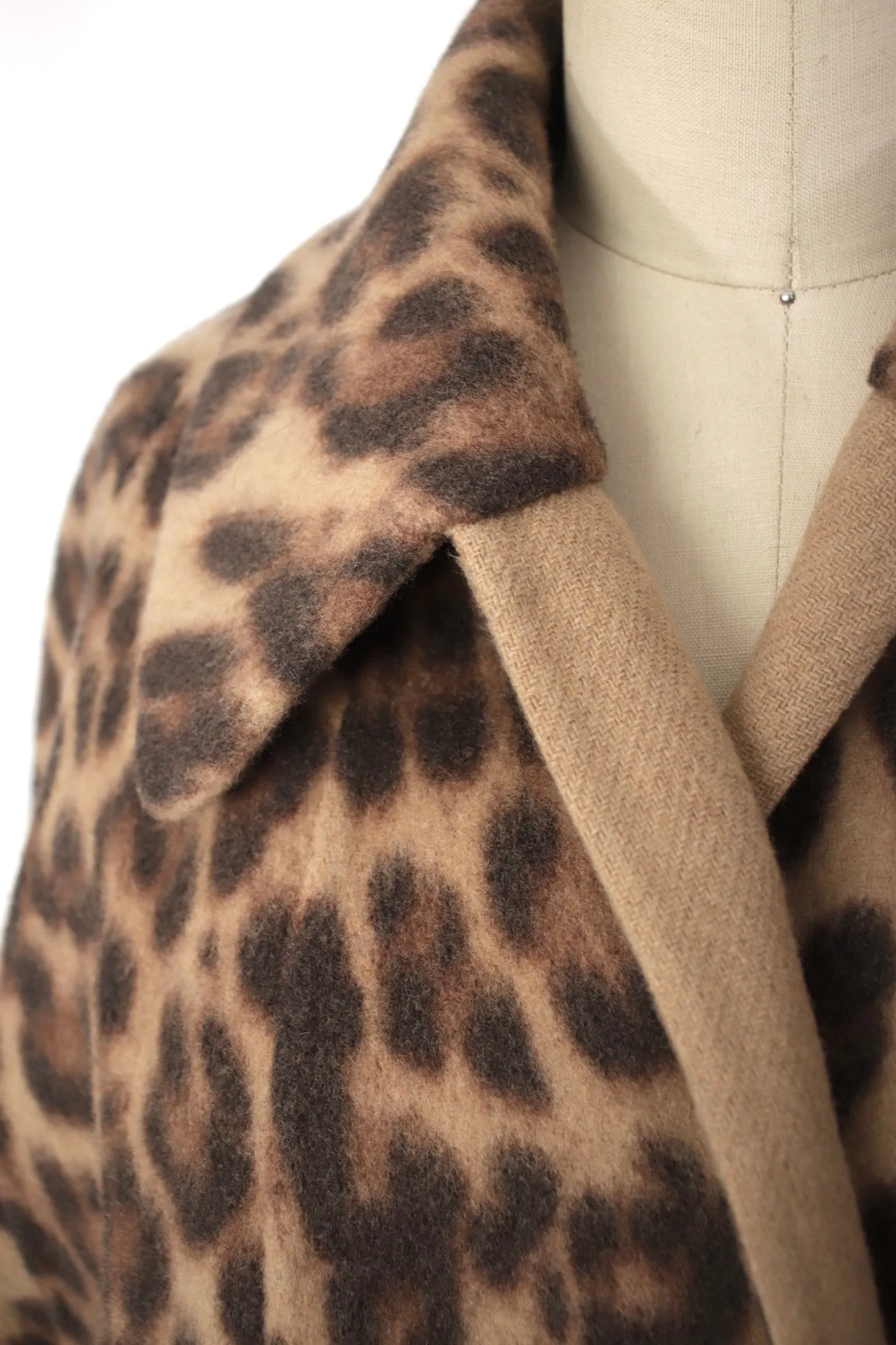 A.L.C. Wool Leopard Print Coat