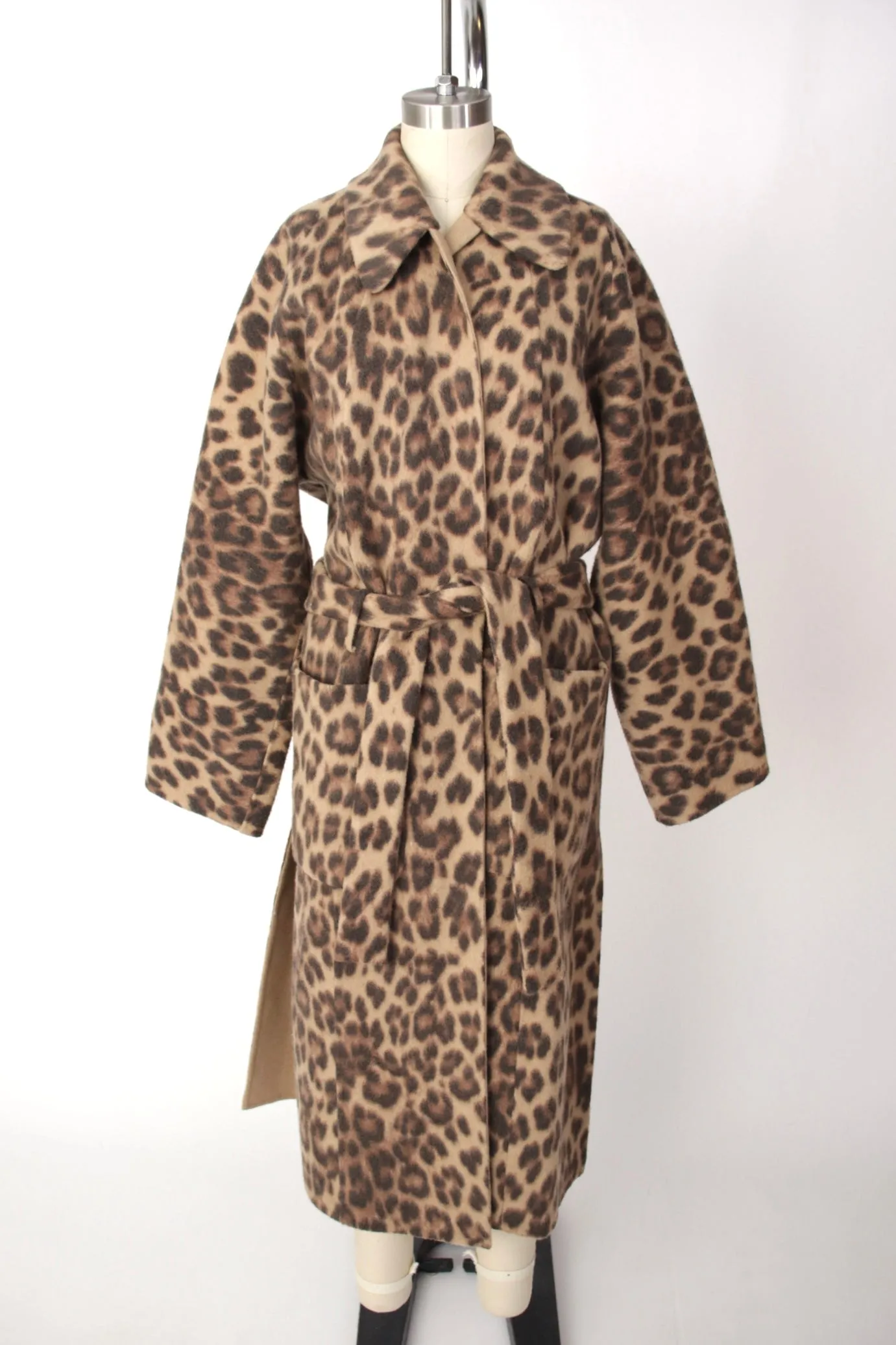 A.L.C. Wool Leopard Print Coat