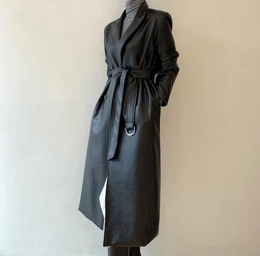 Alexa Leather Trench Coats