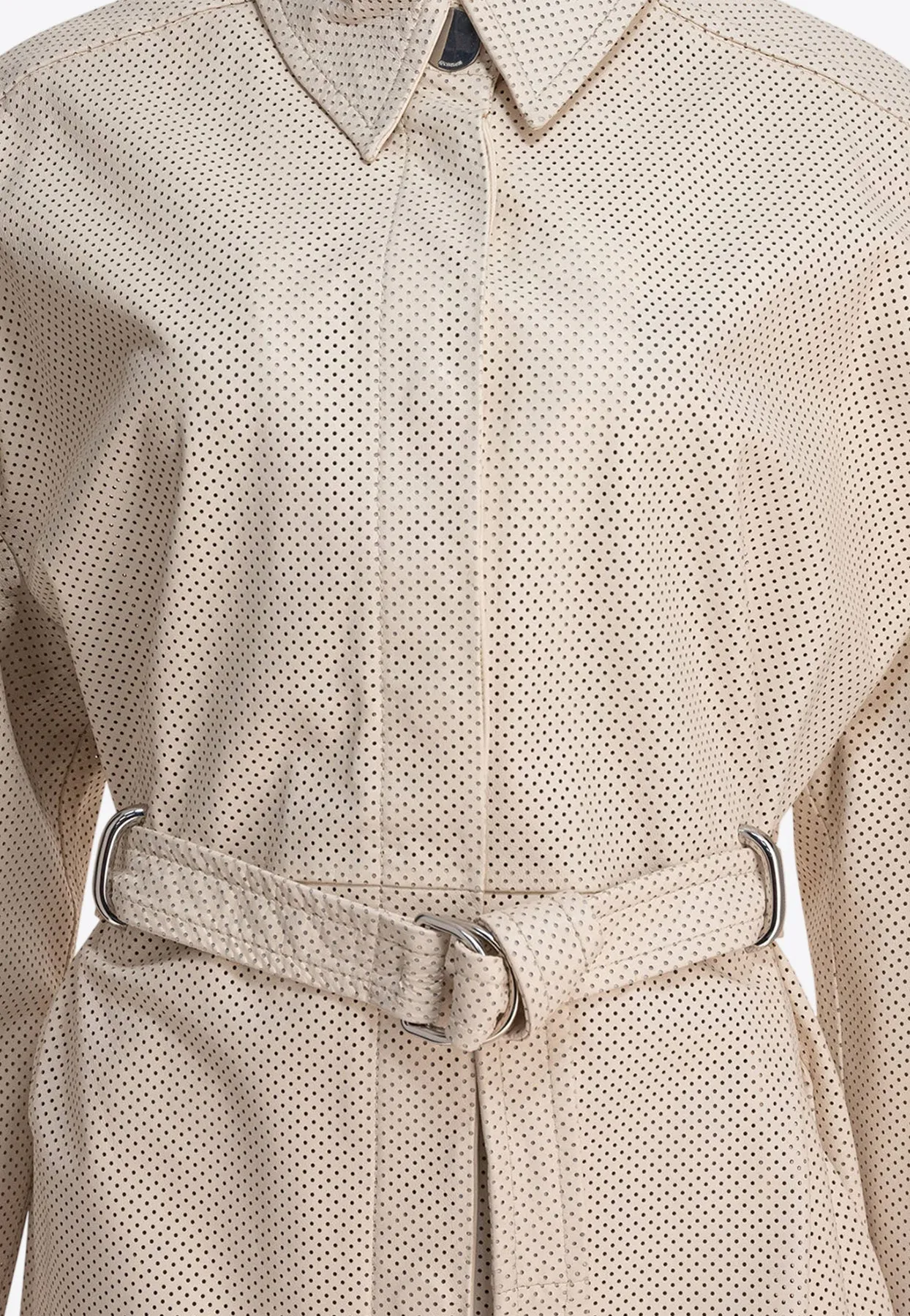 Antiope Leather Trench Coat