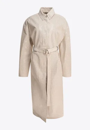 Antiope Leather Trench Coat