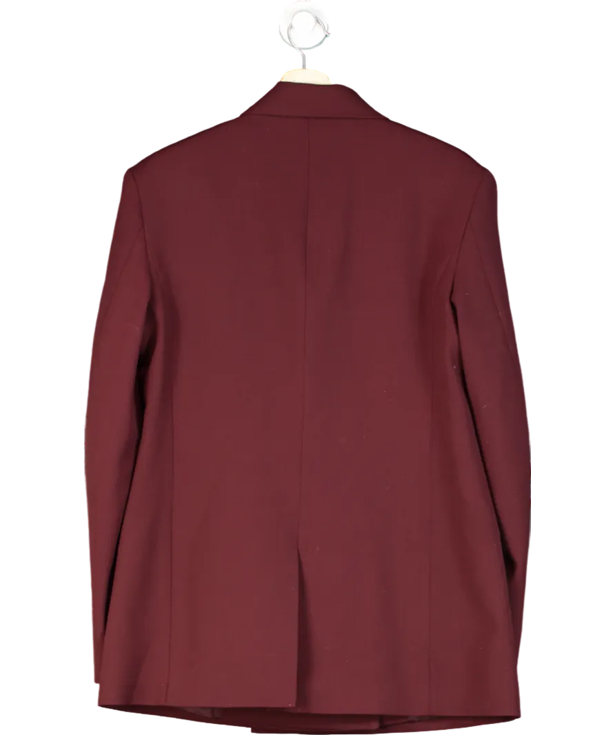 Arket Red Burgindy Wool Twist Blazer UK 8