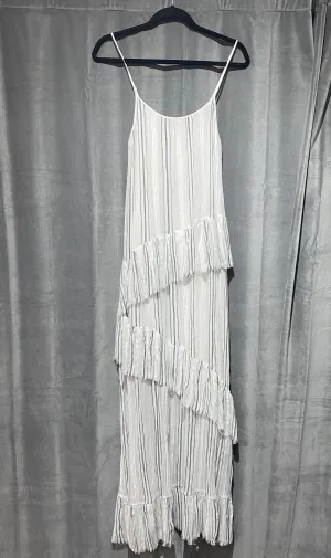 ATM White and Blue Slip Dress