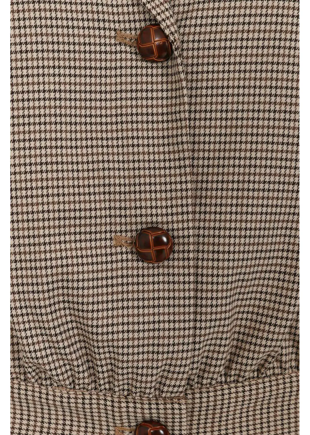 Banned Robin Houndstooth 40's Jacket Brown