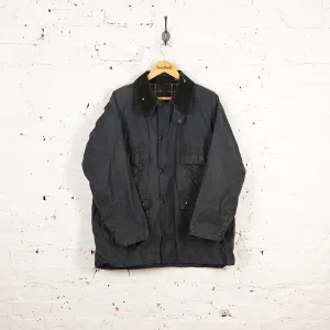 Barbour Bedale Four Pocket Wax Jacket Coat - Blue - L