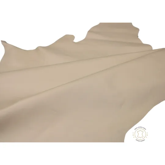 BEIGE Lambskin Leather - Garment Leather Thickness: 0.8 -1.0 mm/ 2 - 2.5oz / Size 7 - 10 SqFt