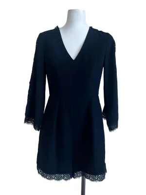 Black Satin Plain Skirt