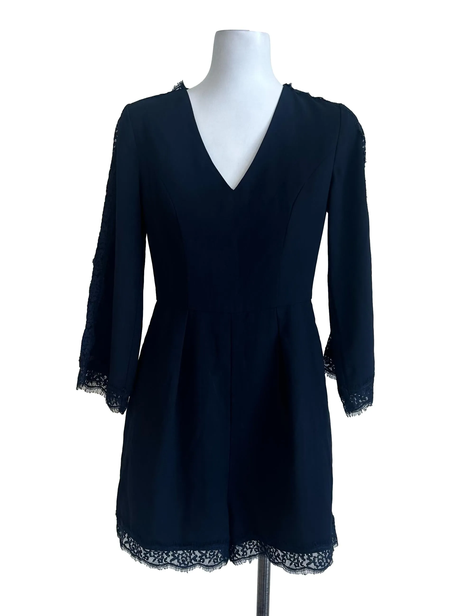 Black Satin Plain Skirt