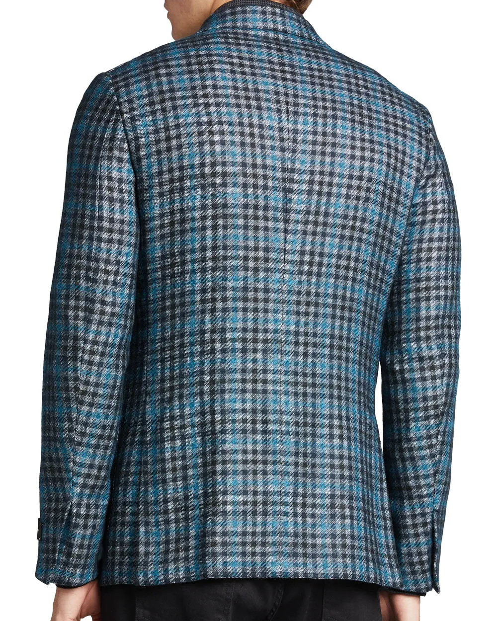 Blue and Grey Plaid Sportscoat