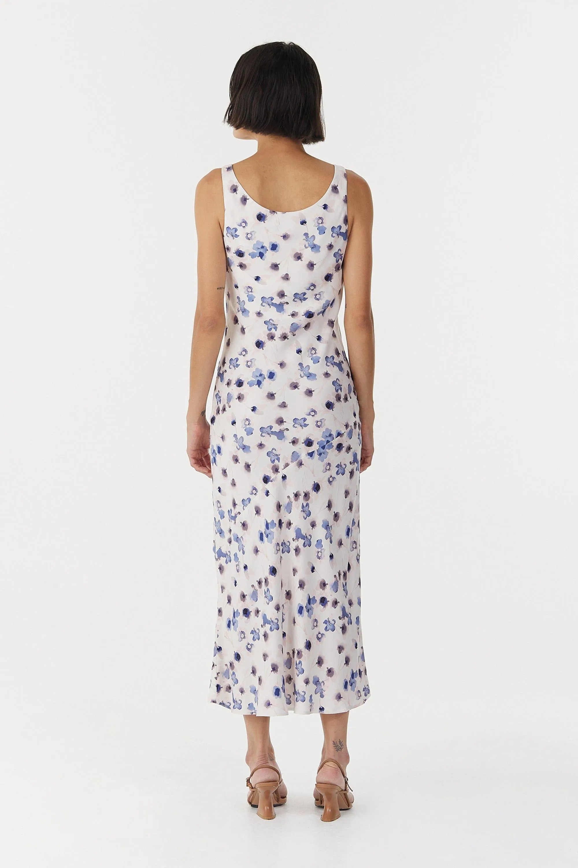 BLUE BELL COWL SLIP DRESS | FLORAL