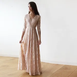 Blush lace dress #1124