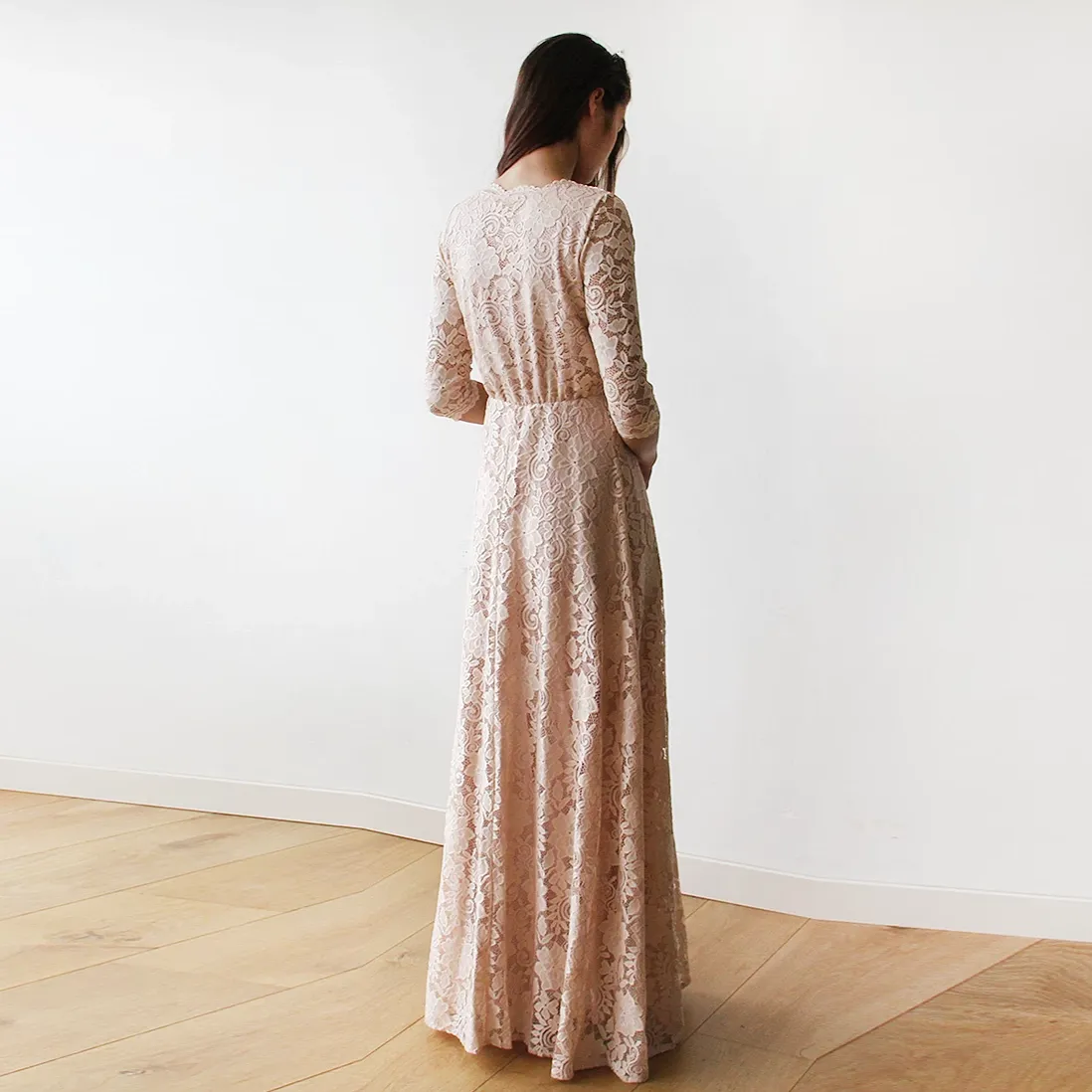 Blush lace dress #1124
