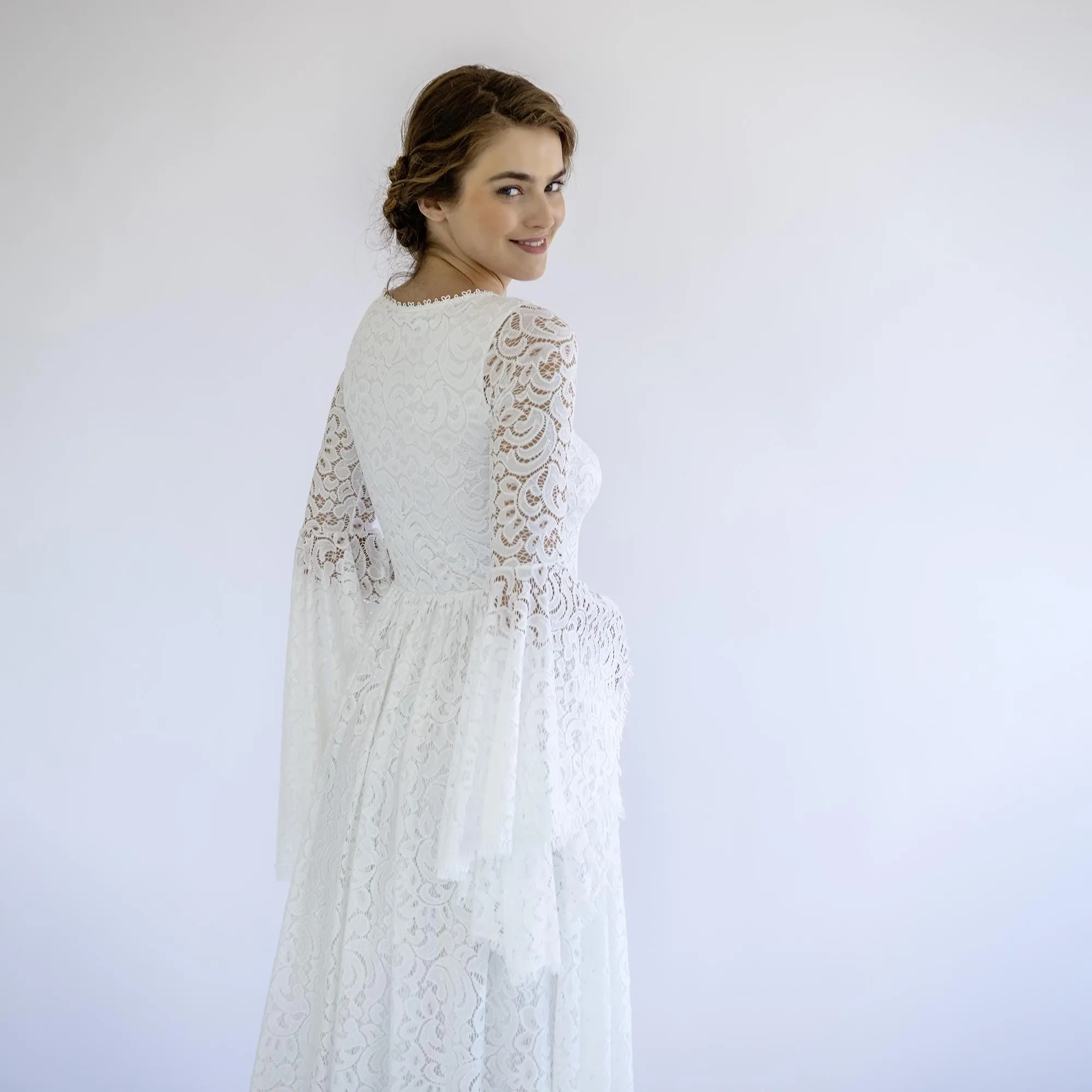 Boho Bell Sleeve Dress #1319