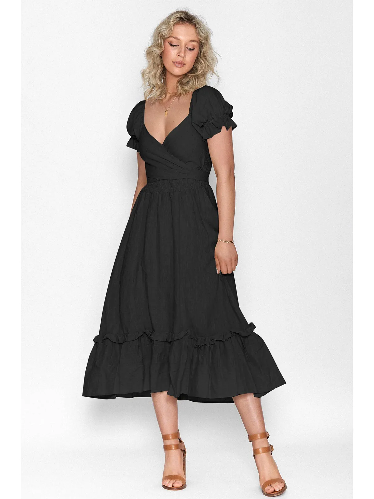 Boho Tie-Waist Homecoming Dress
