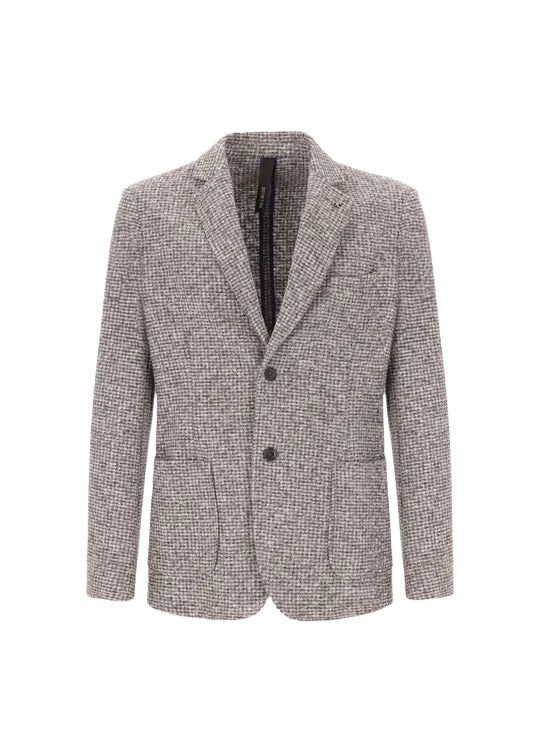 Boiled Wool Bouclé Effect Jacket Giona