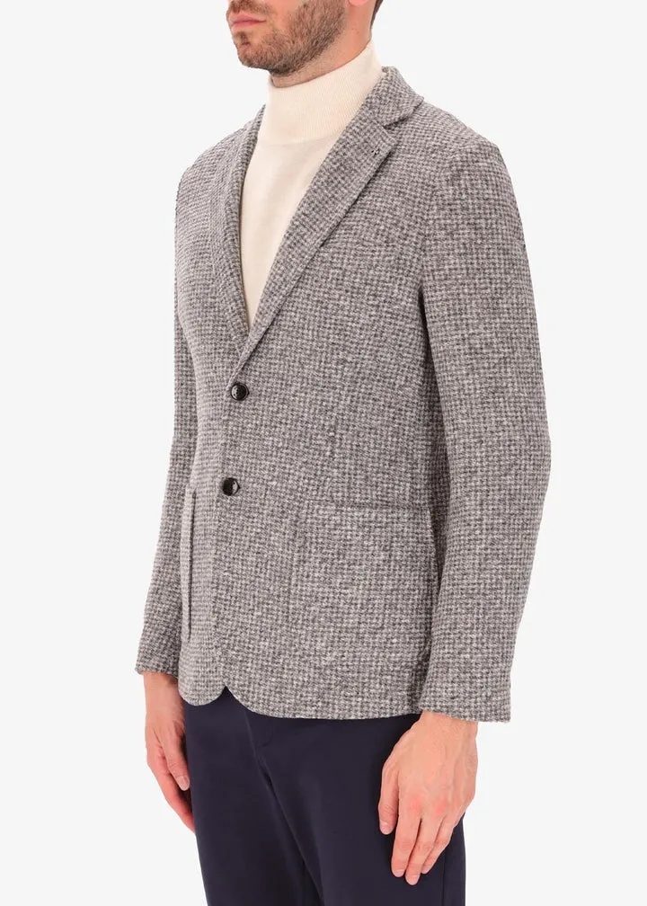 Boiled Wool Bouclé Effect Jacket Giona