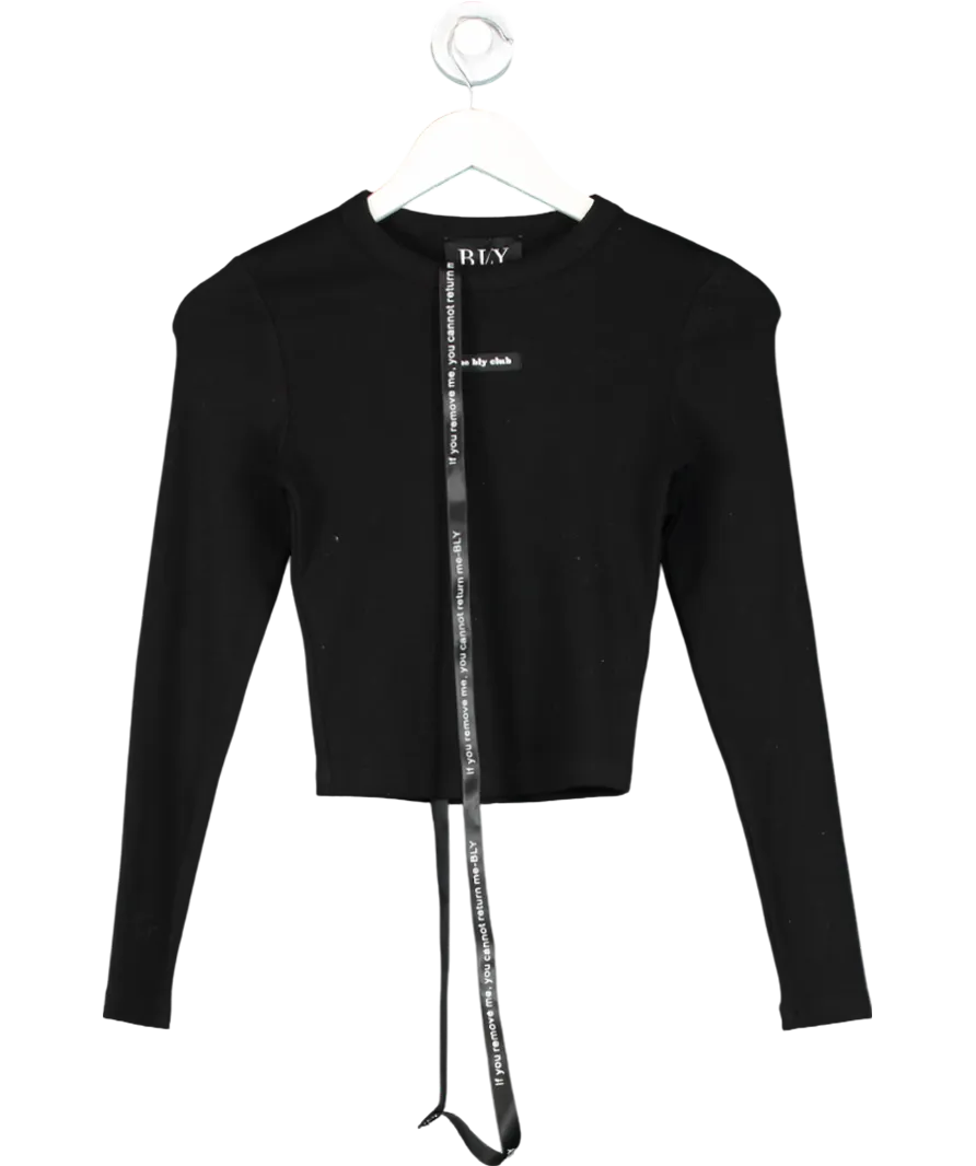 Boldly Love Yourself Black Long Sleeved Top UK 6