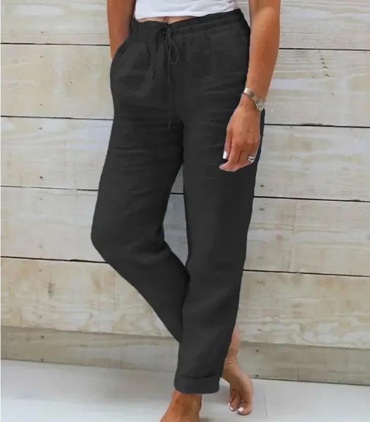 BreezeLuxe Linen Pants - Summer 2025