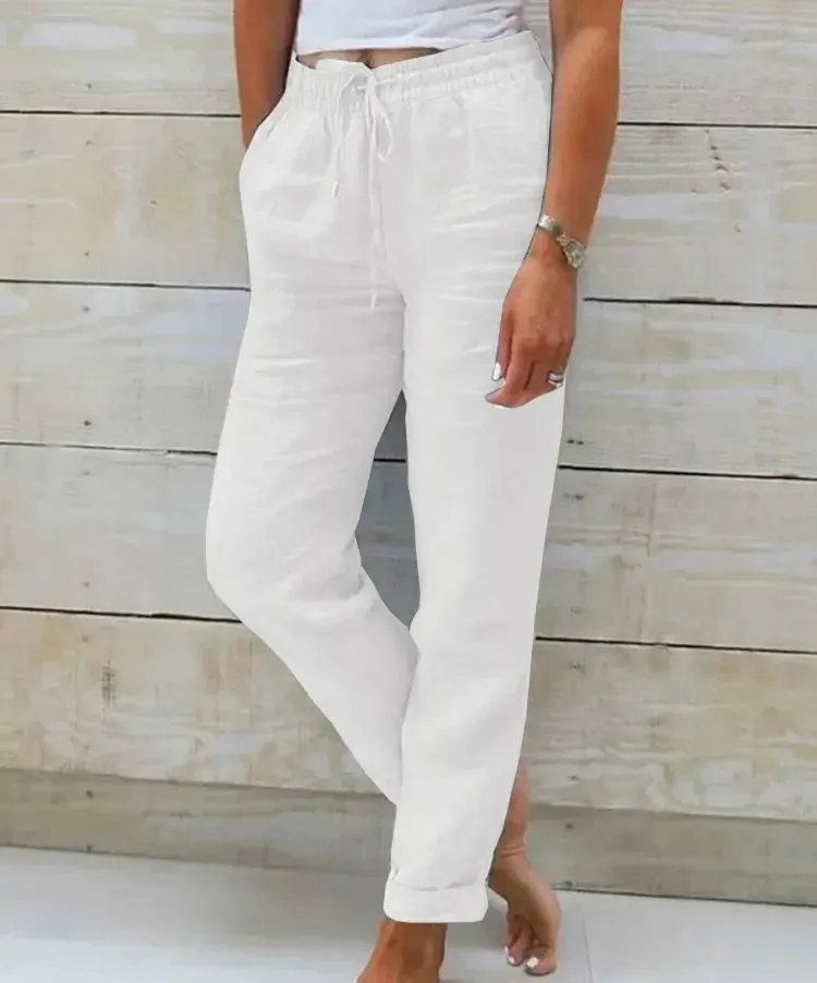 BreezeLuxe Linen Pants - Summer 2025