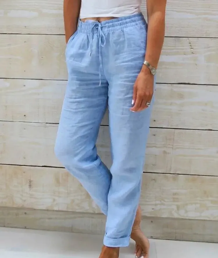 BreezeLuxe Linen Pants - Summer 2025