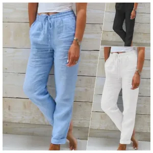 BreezeLuxe Linen Pants - Summer 2025