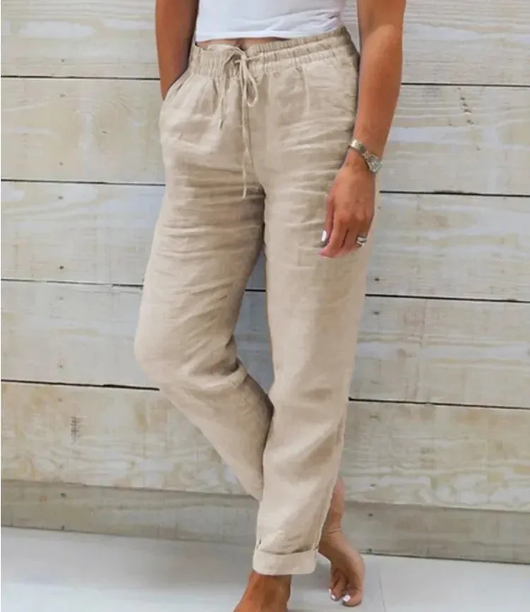 BreezeLuxe Linen Pants - Summer 2025
