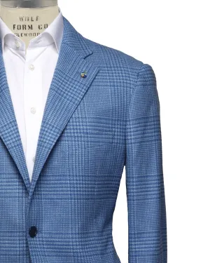 Bright Blue Plaid Sportcoat