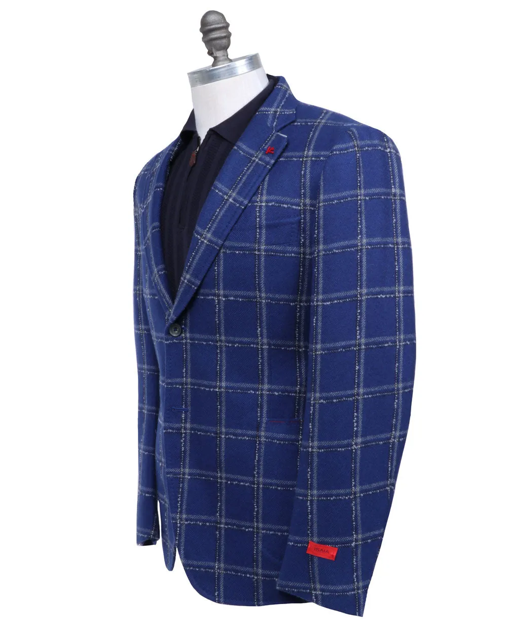 Bright Blue Plaid Sportcoat