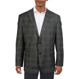Brooks Brothers Mens Plaid Wool Two-Button Blazer