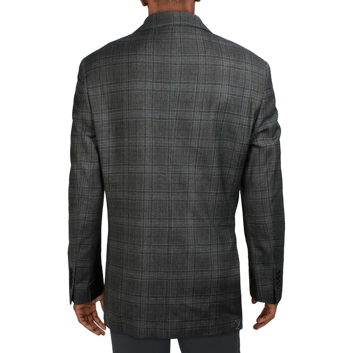 Brooks Brothers Mens Plaid Wool Two-Button Blazer