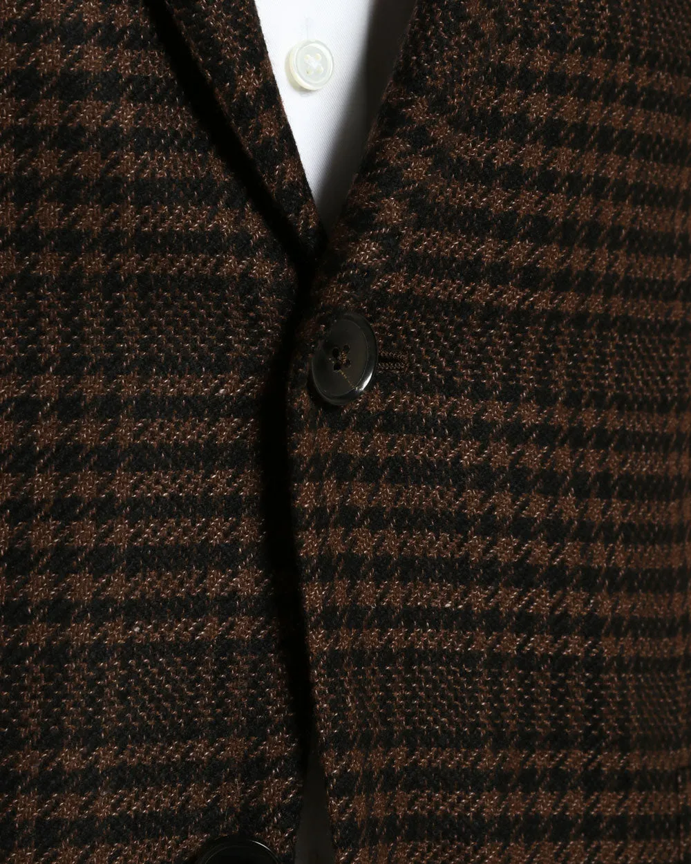 Brown and Black Cashmere Blend Plaid Sportcoat