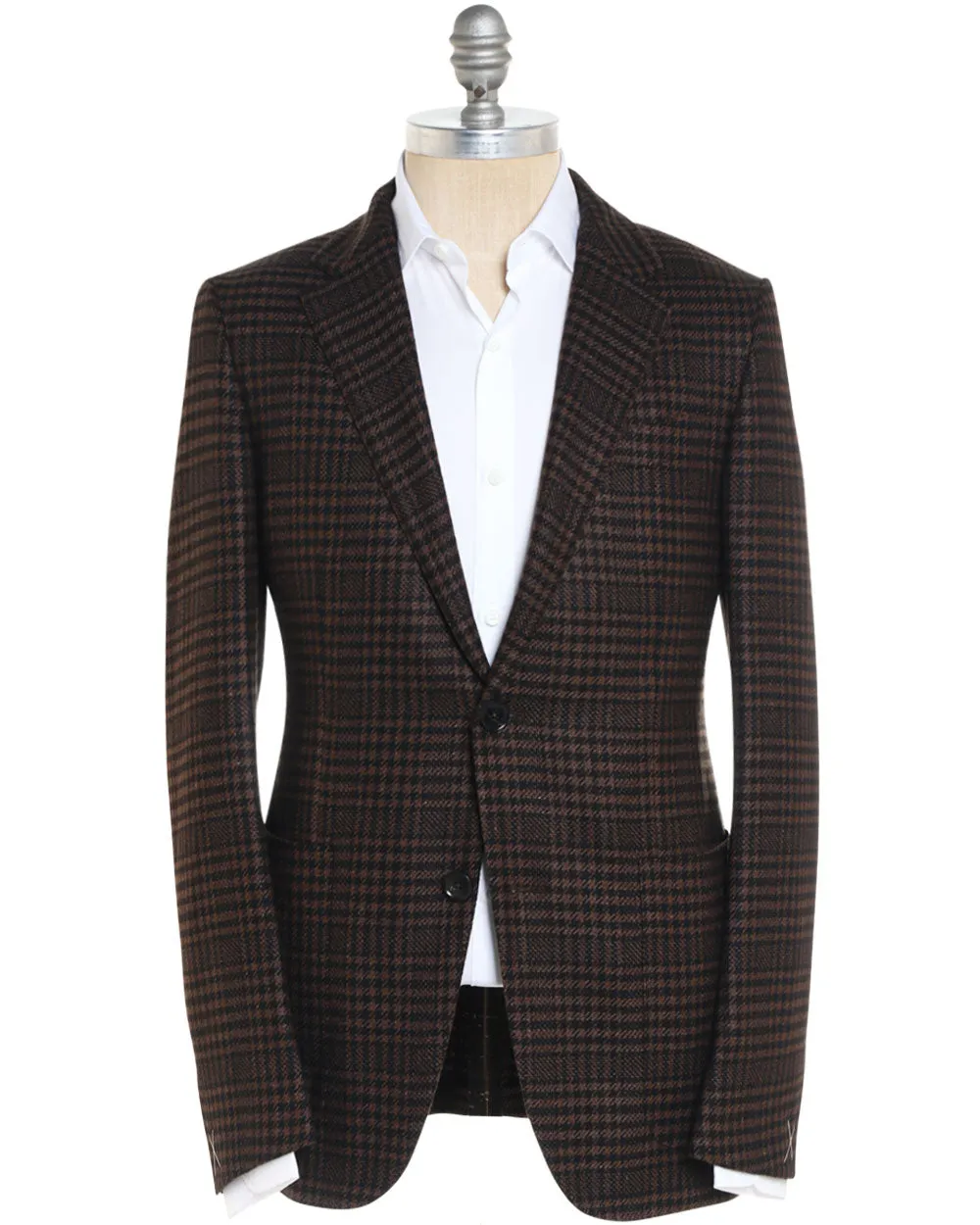 Brown and Black Cashmere Blend Plaid Sportcoat