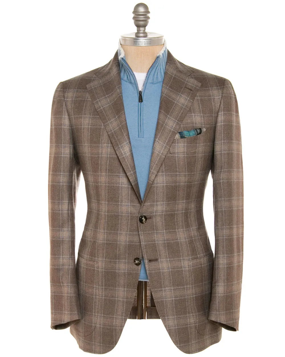 Brown and Teal Plaid Sportcoat