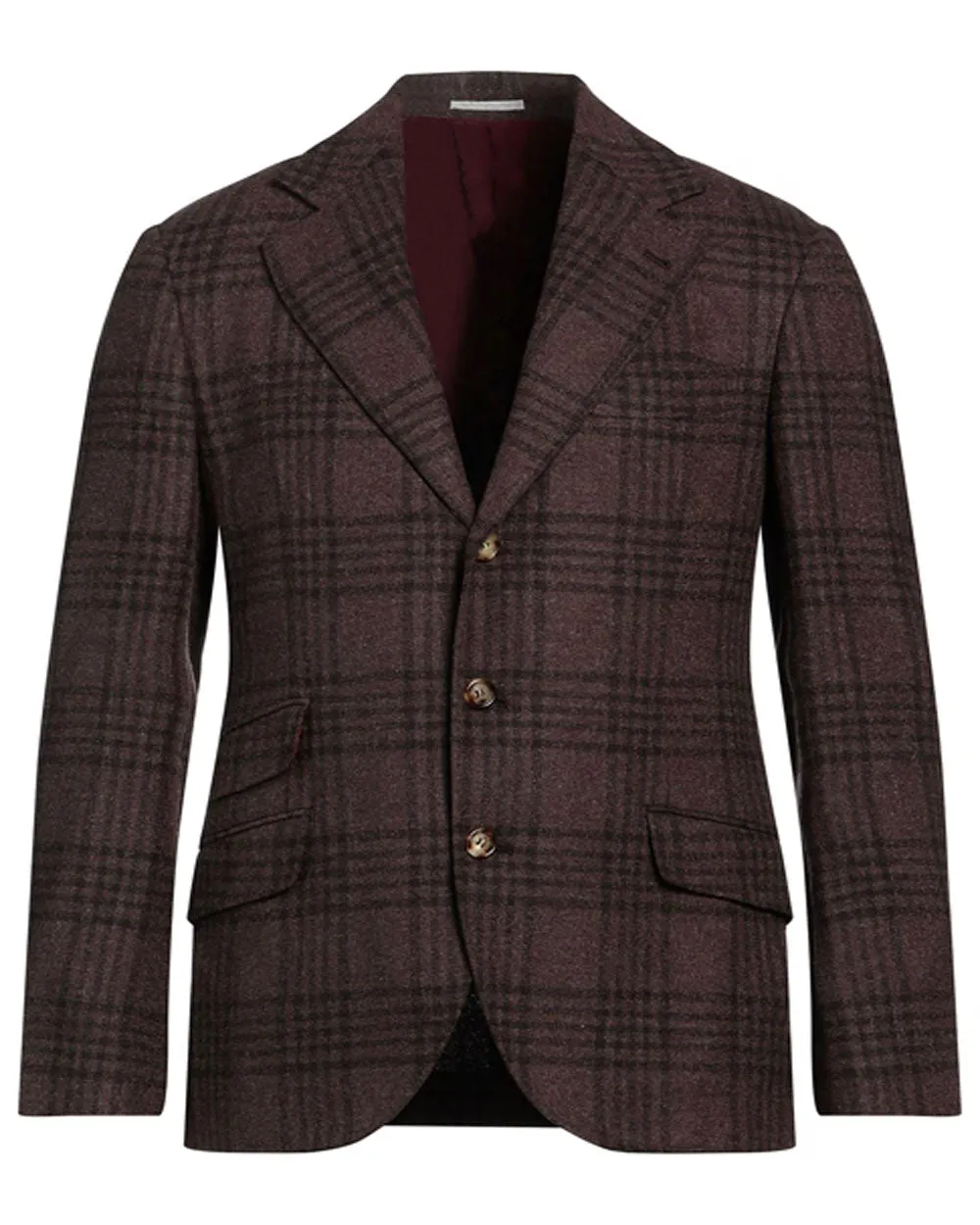 Brown Plaid Nested Suit Jacket
