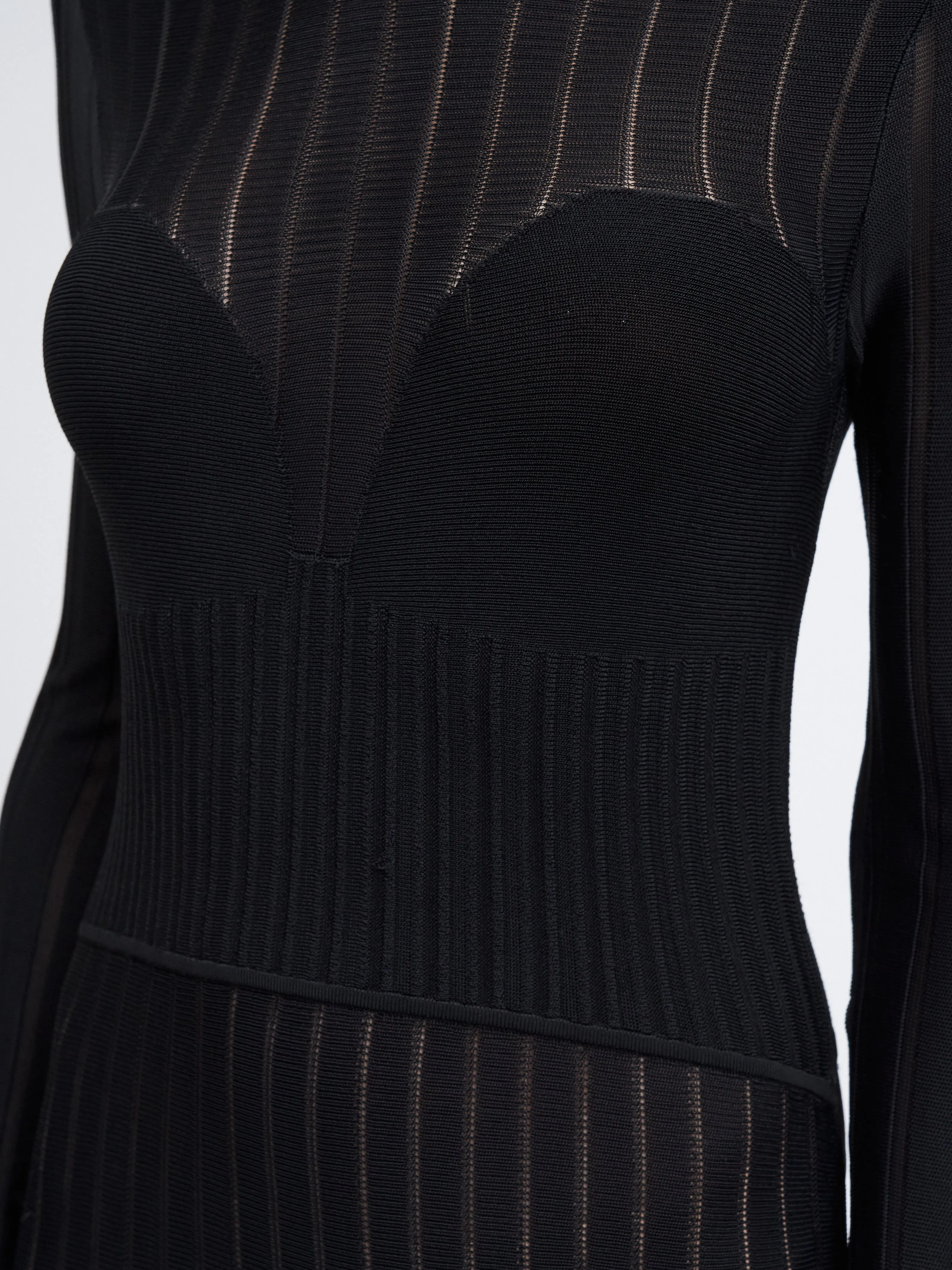 Bustier Variegated Dress in Black