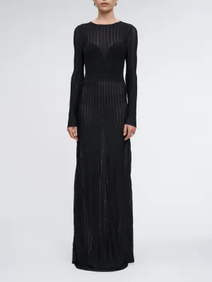 Bustier Variegated Dress in Black