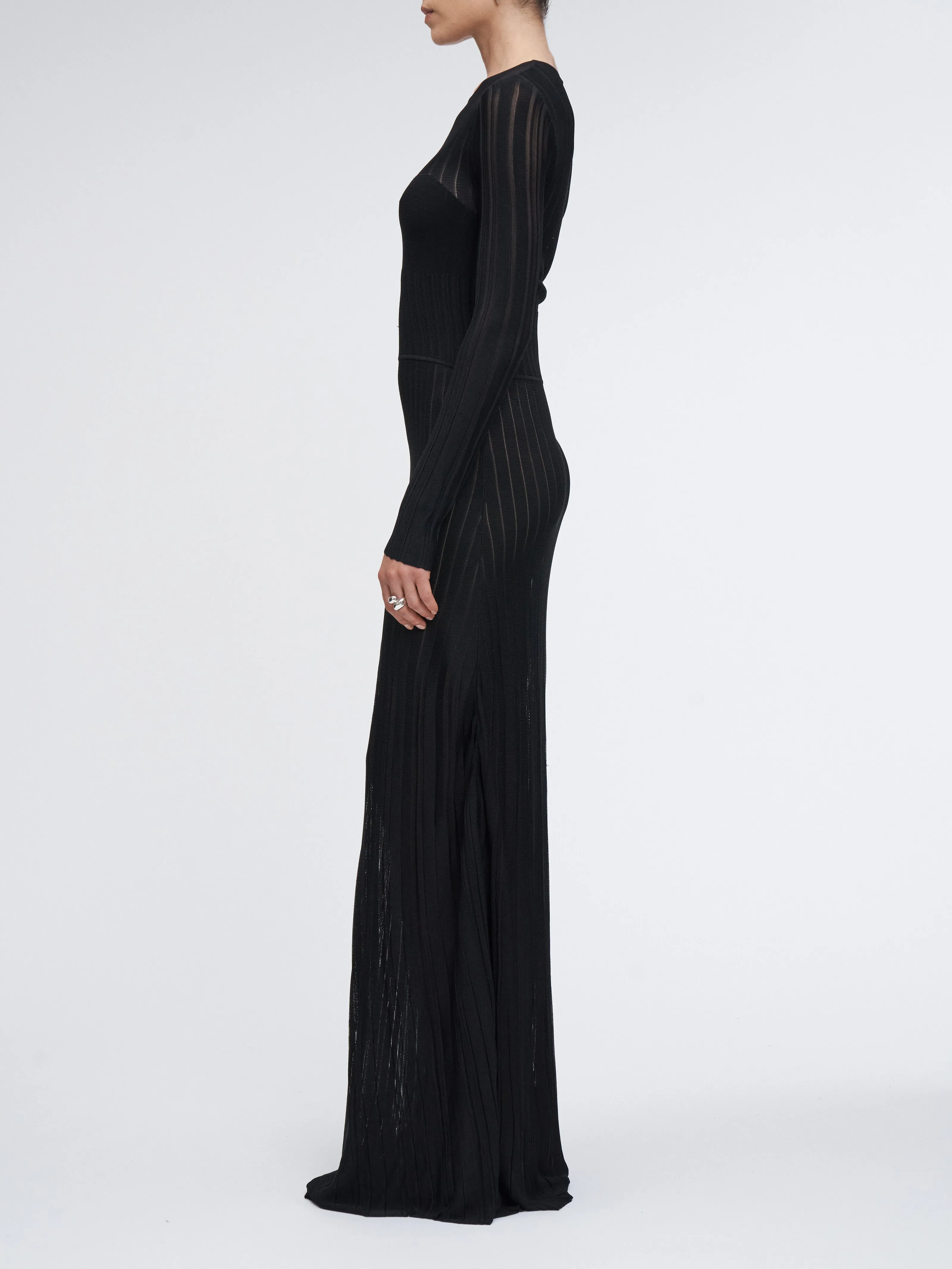 Bustier Variegated Dress in Black