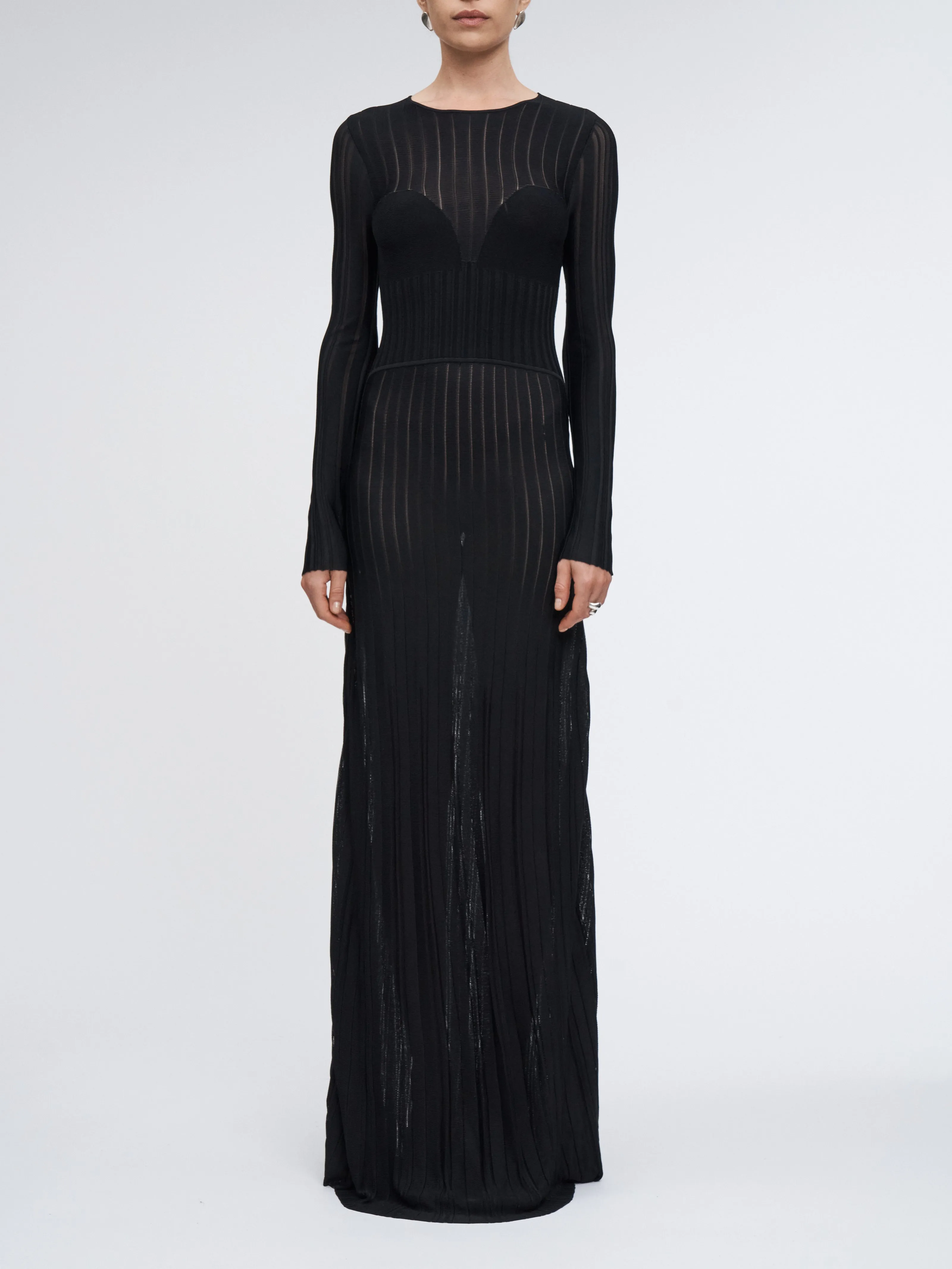 Bustier Variegated Dress in Black