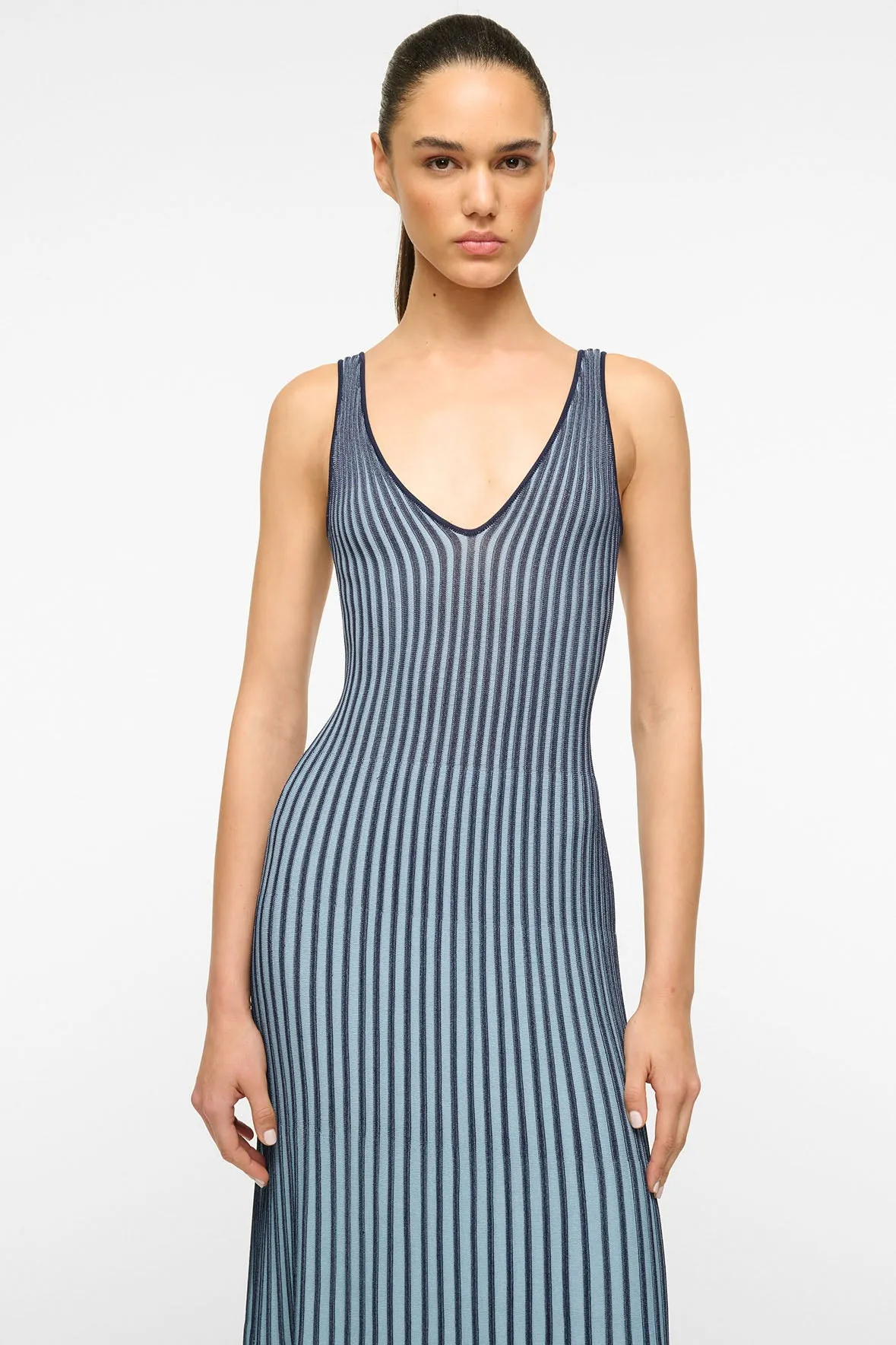 Claretta Dress Navy/Clear Blue