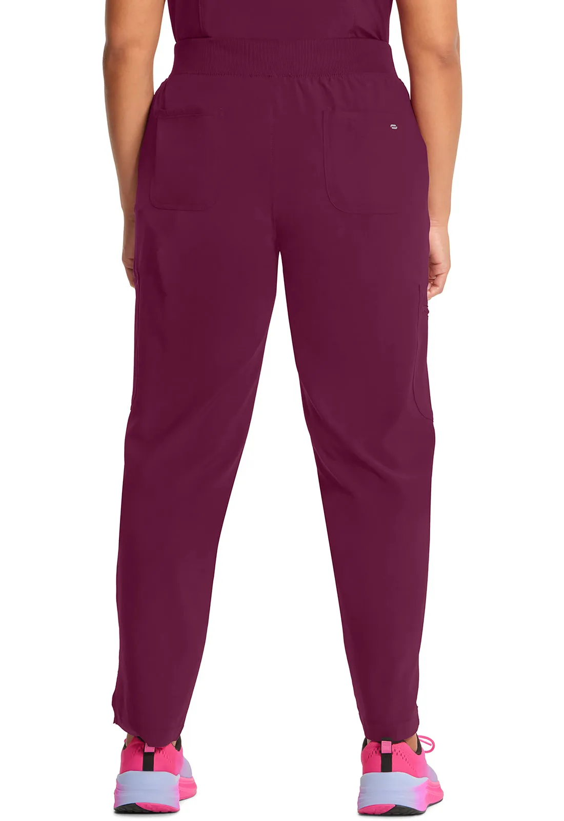 Classics CK065A Mid Rise Tapered Leg Pull-on Pants Wine