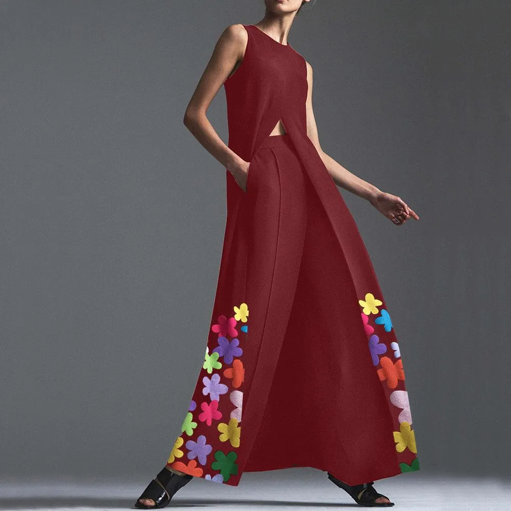 Classy Foral Print Long Dresses