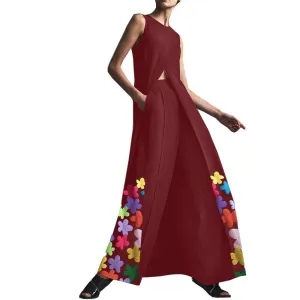 Classy Foral Print Long Dresses
