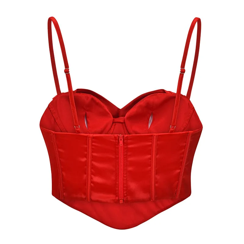 Collina Satin Corset Push-Up Top