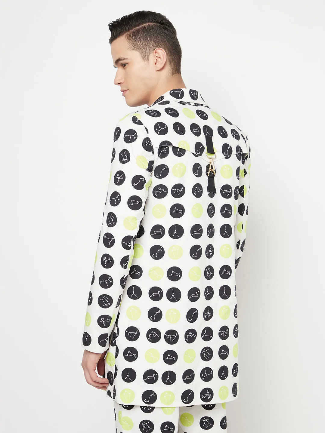 Constellation Printed Polka Dot Blazer