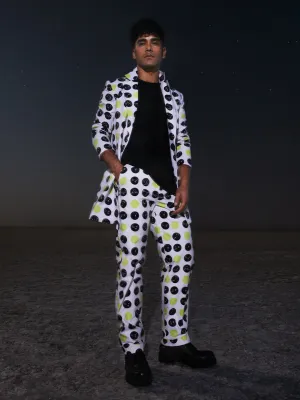 Constellation Printed Polka Dot Blazer
