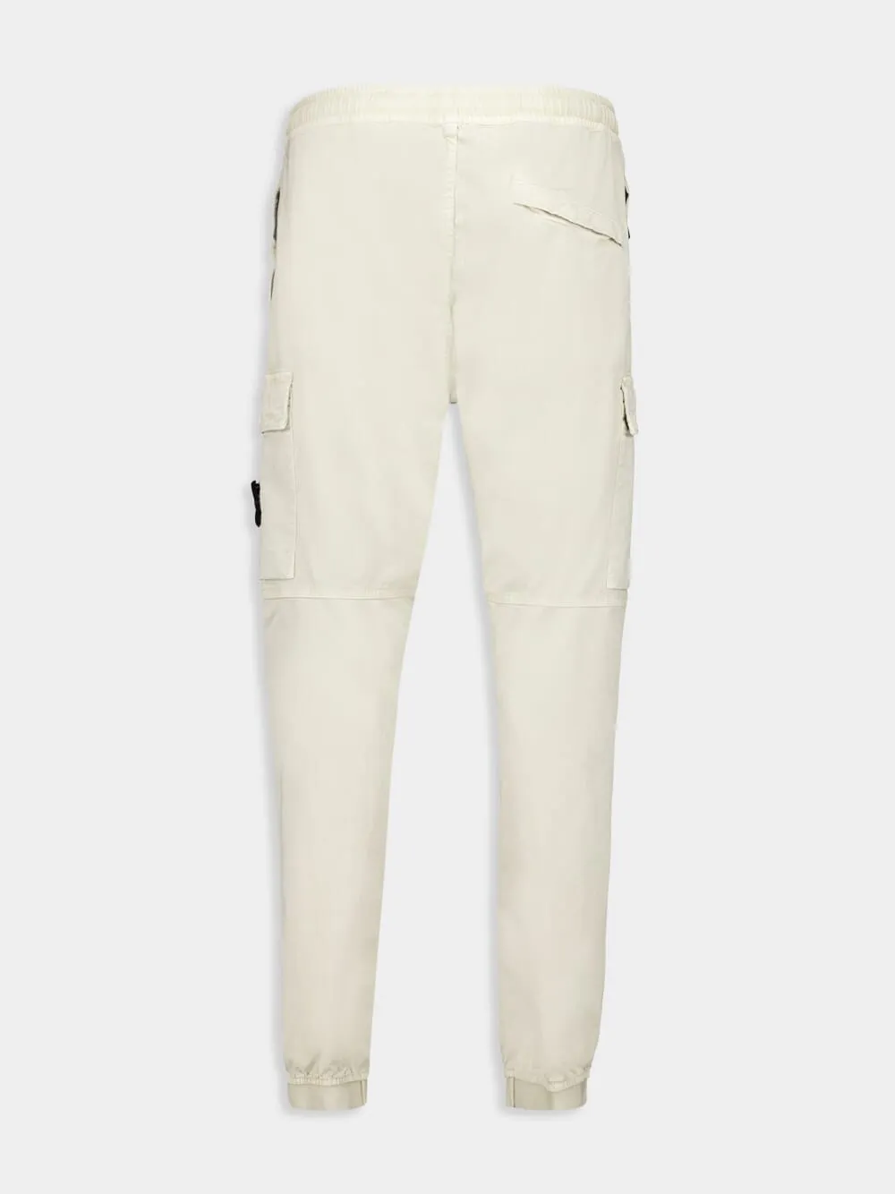 Cream Regular Tapered Fit Cargo Pants