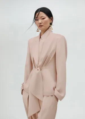Cropped blazer with knot detail
